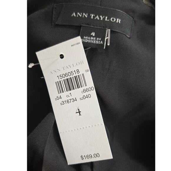 Ann Taylor Women's Houndstooth Wool Blend Jacket Size 4 Black White NWT - Picture 7 of 8